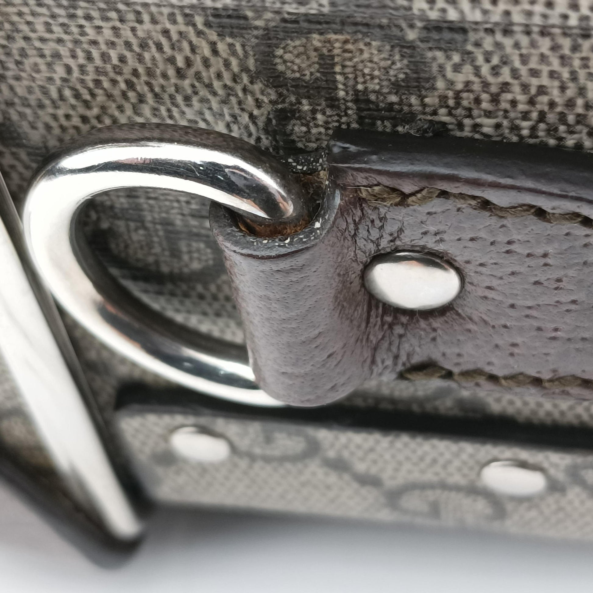 Padlock Brown PVC coated canvas×Leather 588351 パドロック ブラウン PVCコーティングキャンバス×レザー 588351 