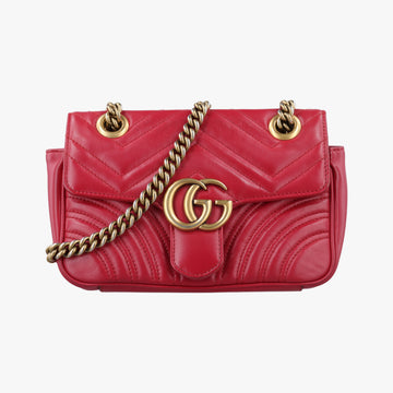 GG Marmont Red Leather 446744 C023952806GGマーモント レッド レザー 446744 C023952806