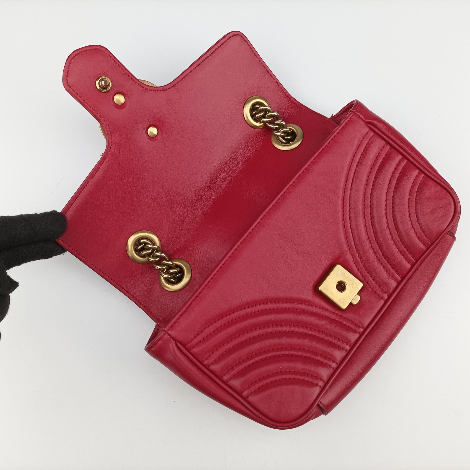 GG Marmont Red Leather 446744 C023952806GGマーモント レッド レザー 446744 C023952806