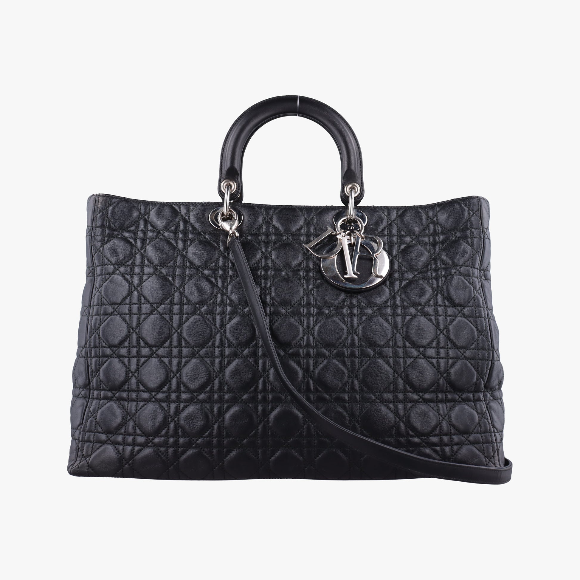 Lady Dior Black lambskin 16-MA-0110レディディオール ブラック ラムスキン 16-MA-0110