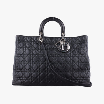 Lady Dior Black lambskin 16-MA-0110レディディオール ブラック ラムスキン 16-MA-0110