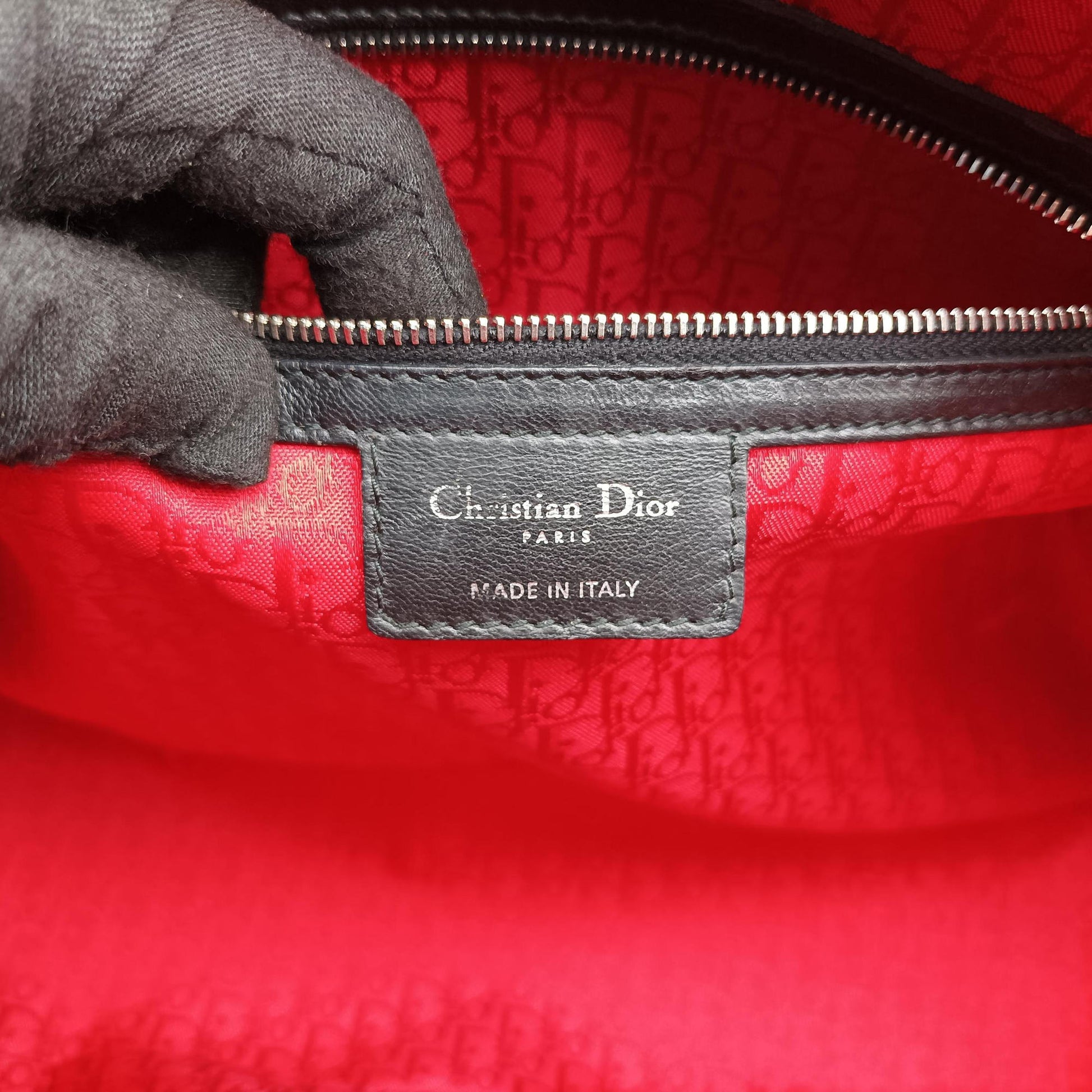 Lady Dior Black lambskin 16-MA-0110レディディオール ブラック ラムスキン 16-MA-0110
