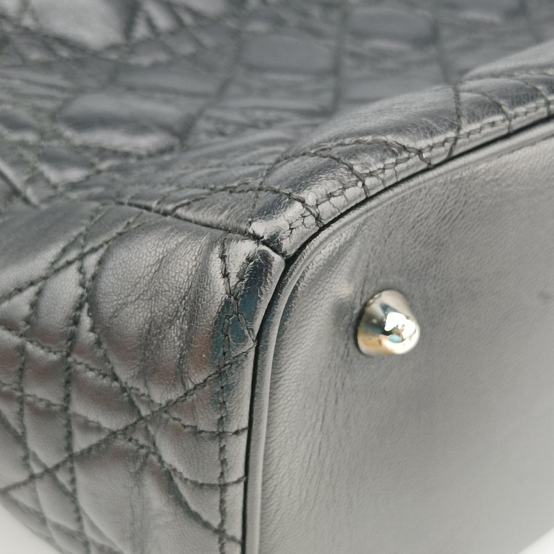 Lady Dior Black lambskin 16-MA-0110レディディオール ブラック ラムスキン 16-MA-0110