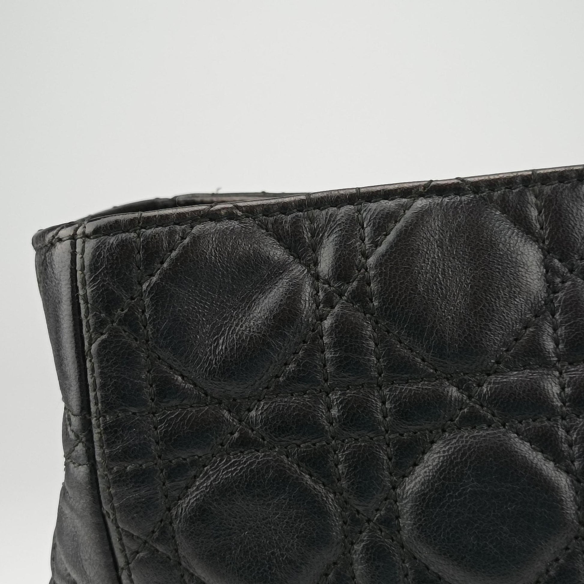 Lady Dior Black lambskin 16-MA-0110レディディオール ブラック ラムスキン 16-MA-0110