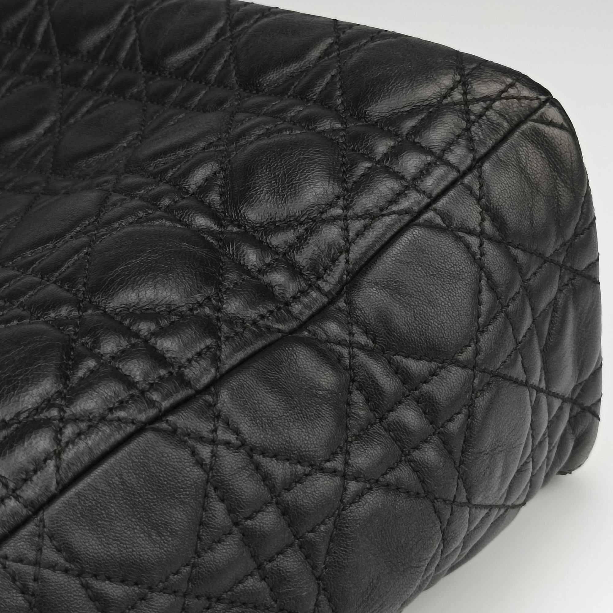Lady Dior Black lambskin 16-MA-0110レディディオール ブラック ラムスキン 16-MA-0110