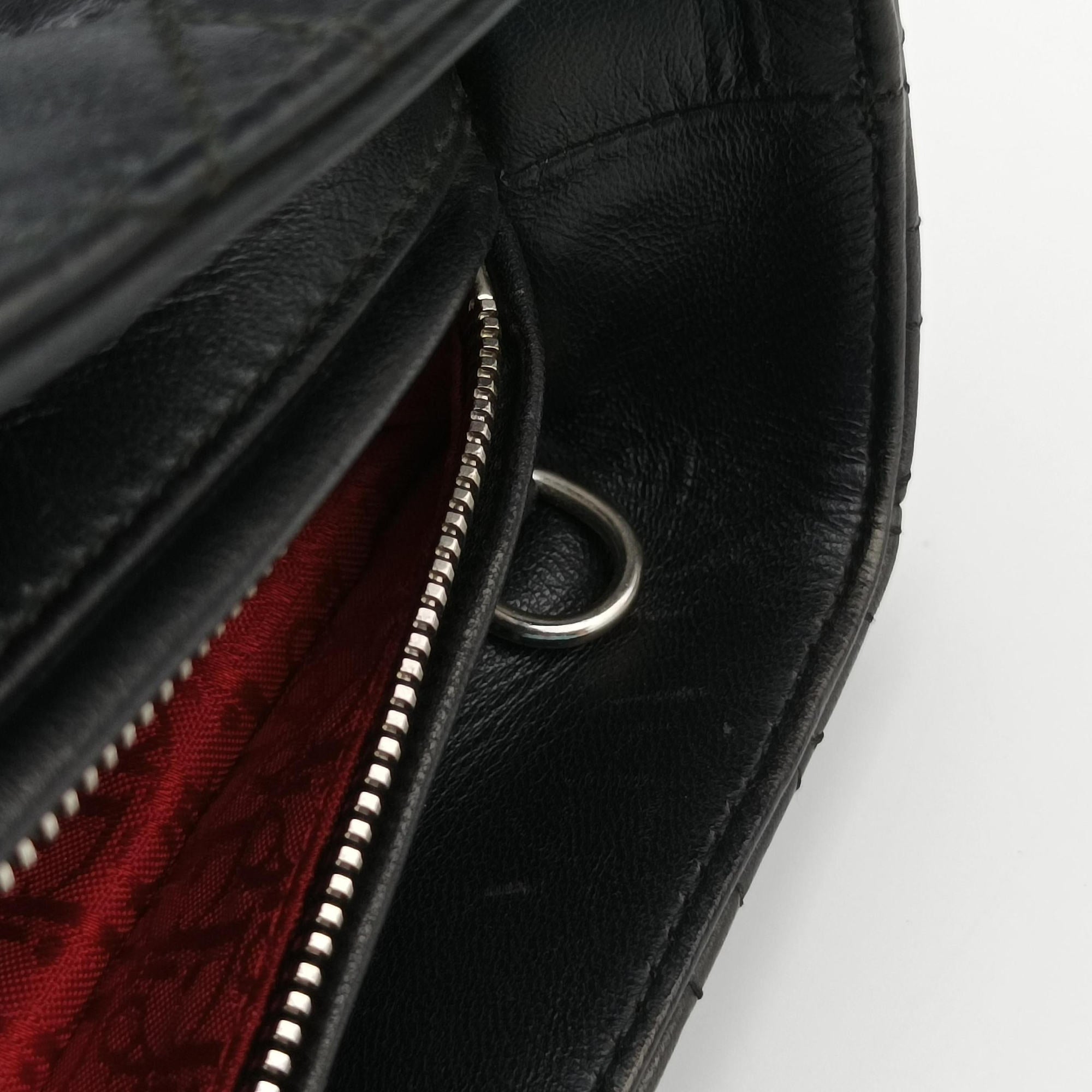 Lady Dior Black lambskin 16-MA-0110レディディオール ブラック ラムスキン 16-MA-0110