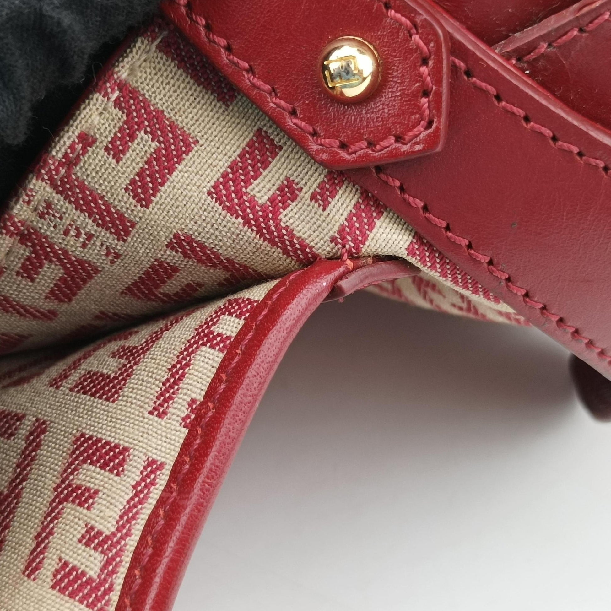 Zucchino Borsa Red canvas×leather 8BR429 2354/8BR429/MGU/049ズッキーノ ボルサ レッド キャンバス×レザー 8BR429 2354/8BR429/MGU/049