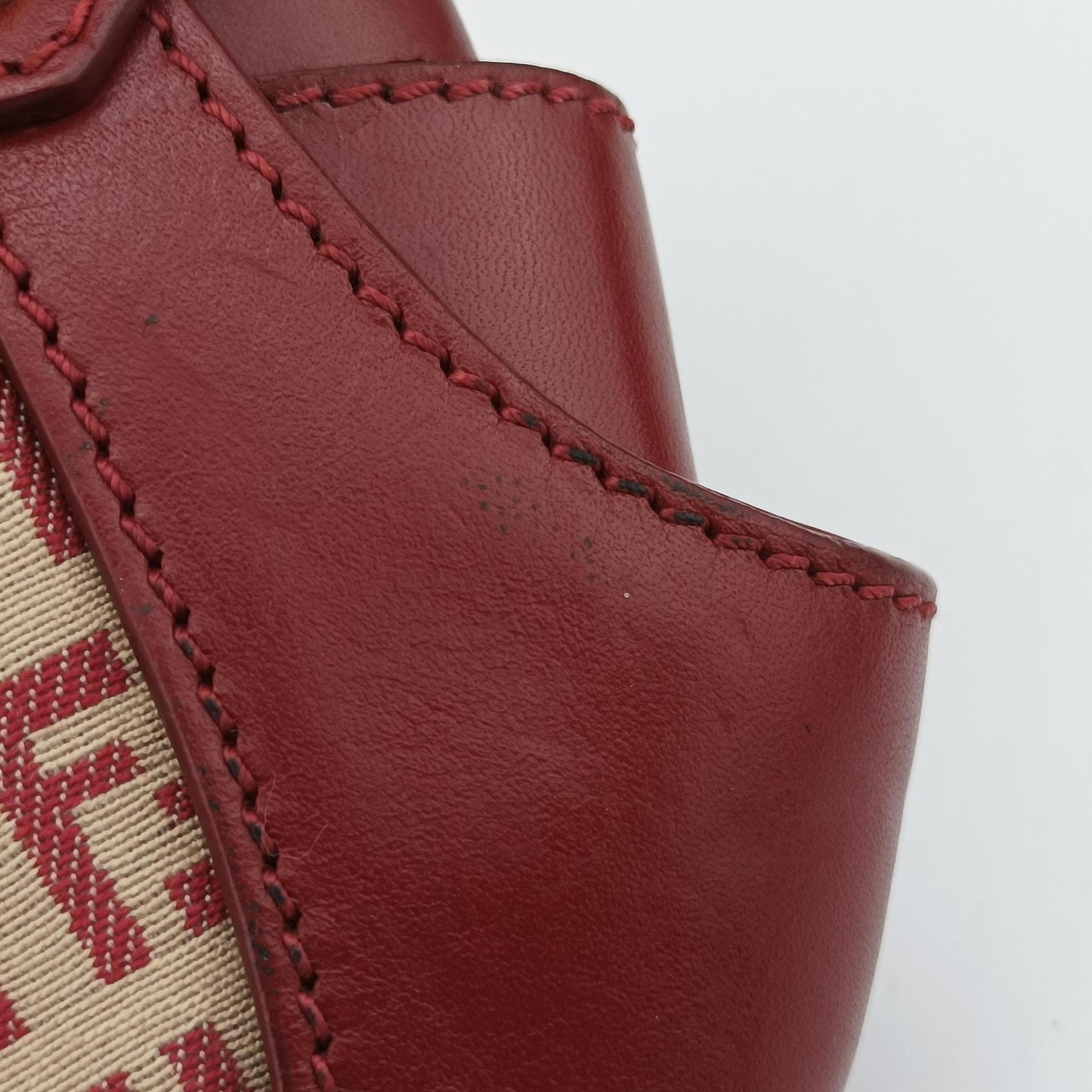 Zucchino Borsa Red canvas×leather 8BR429 2354/8BR429/MGU/049ズッキーノ ボルサ レッド キャンバス×レザー 8BR429 2354/8BR429/MGU/049