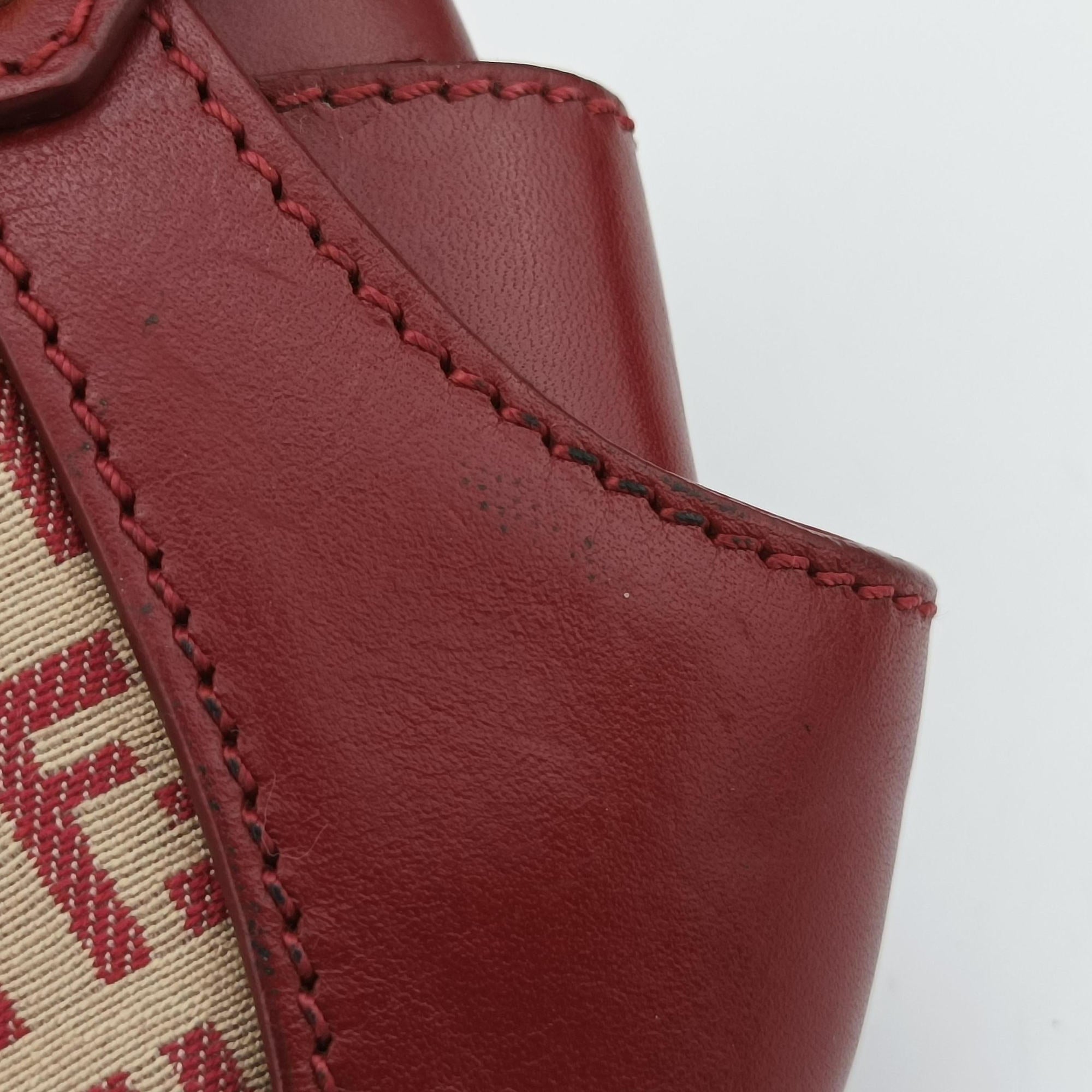 Zucchino Borsa Red canvas×leather 8BR429 2354/8BR429/MGU/049ズッキーノ ボルサ レッド キャンバス×レザー 8BR429 2354/8BR429/MGU/049
