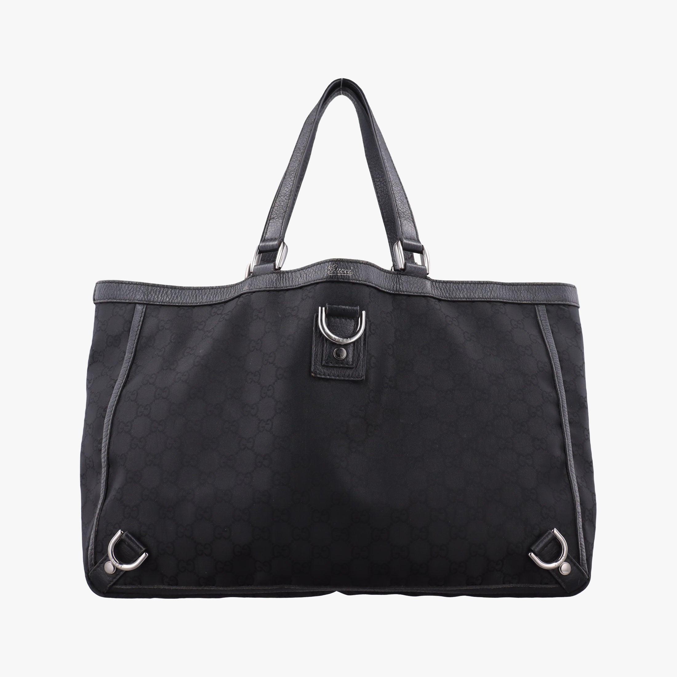 Abbey Black Canvas × Leather 293580 H011608127アビー ブラック キャンバス x レザー 293580 H011608127