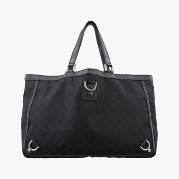 Abbey Black Canvas × Leather 293580 H011608127アビー ブラック キャンバス x レザー 293580 H011608127