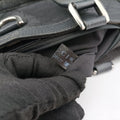 Abbey Black Canvas × Leather 293580 H011608127アビー ブラック キャンバス x レザー 293580 H011608127