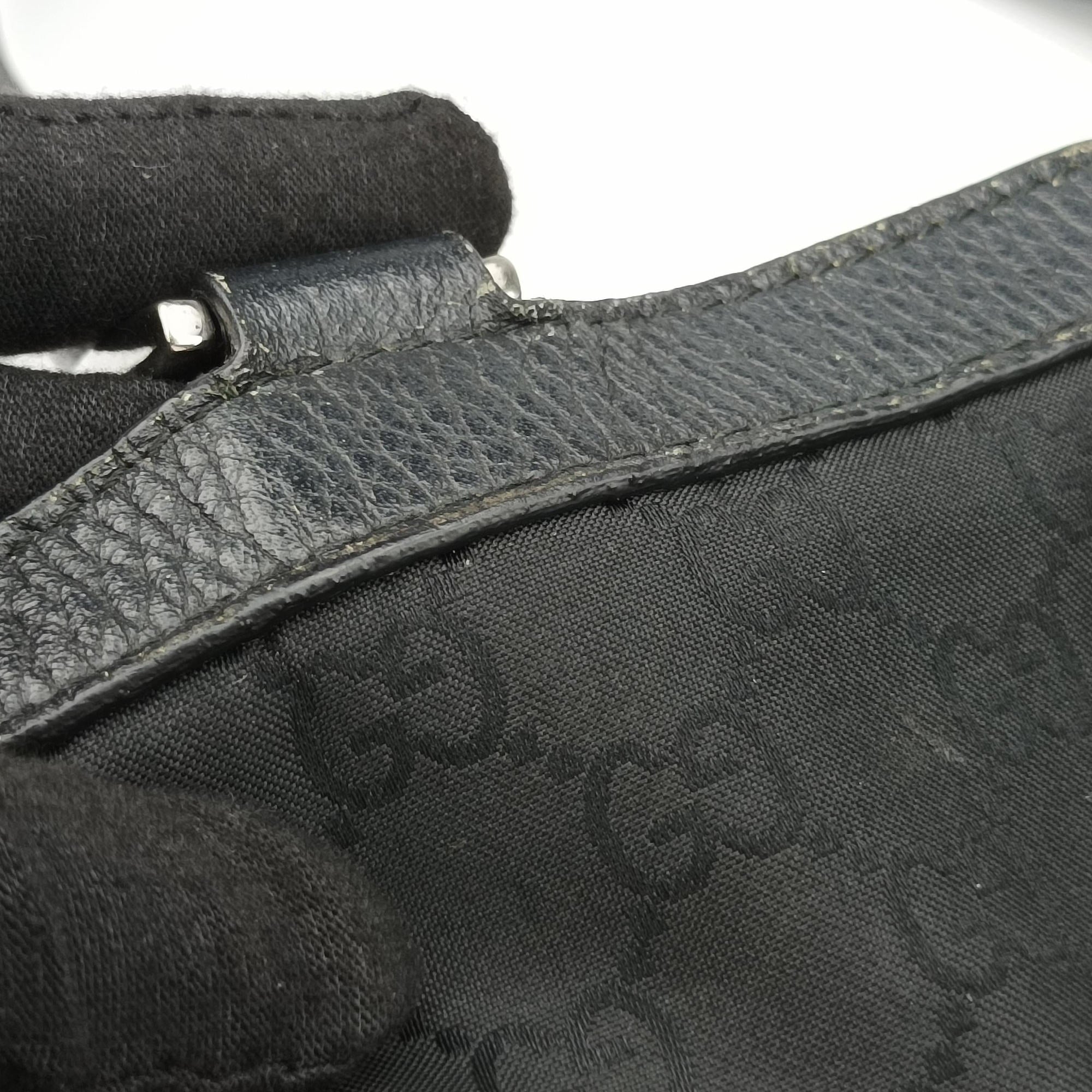 Abbey Black Canvas × Leather 293580 H011608127アビー ブラック キャンバス x レザー 293580 H011608127