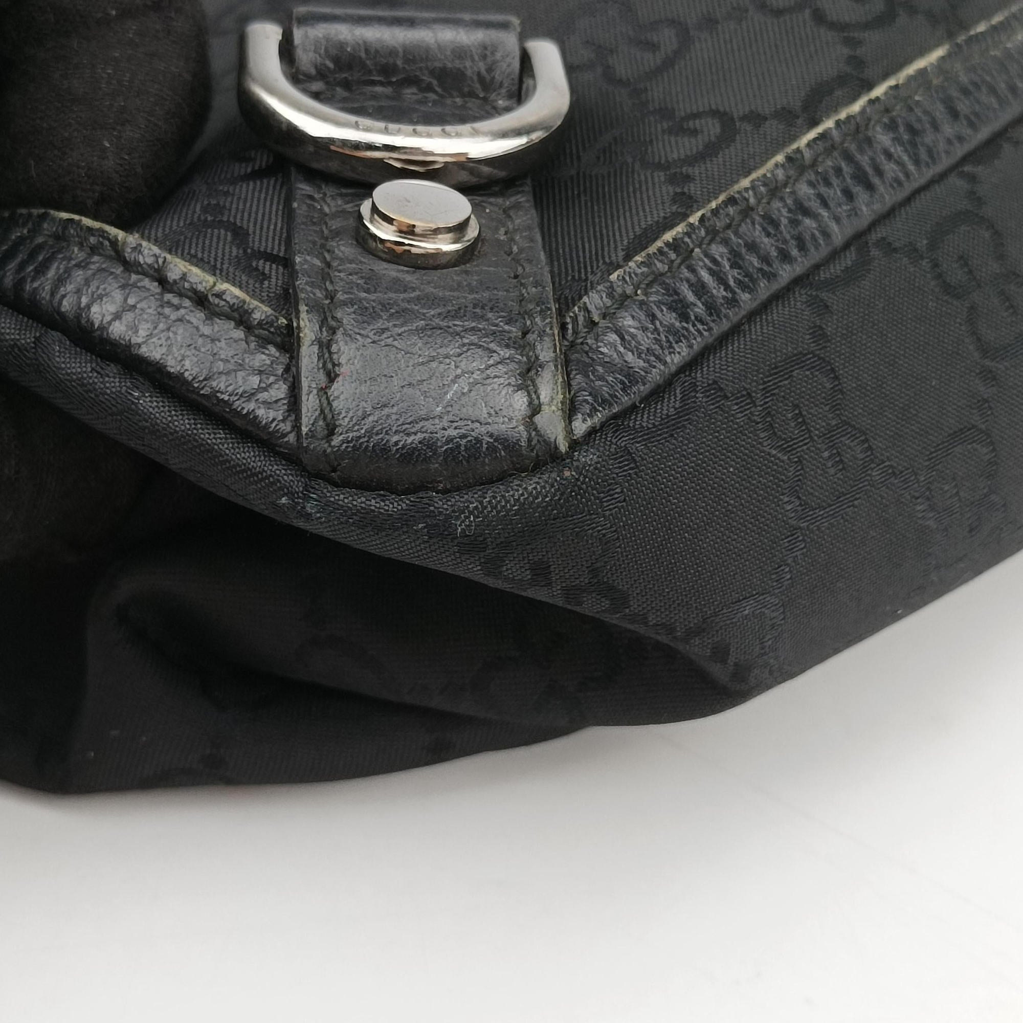 Abbey Black Canvas × Leather 293580 H011608127アビー ブラック キャンバス x レザー 293580 H011608127