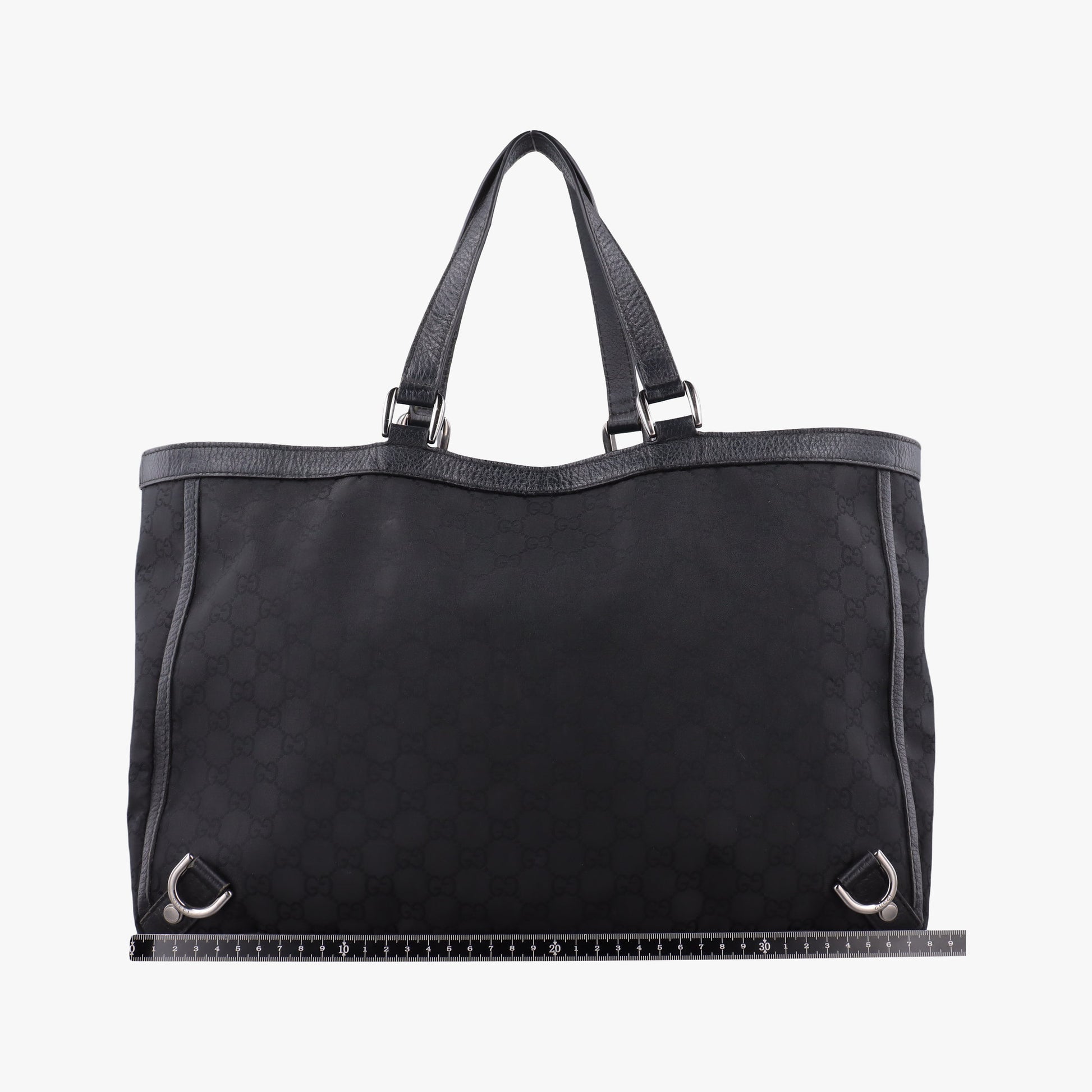 Abbey Black Canvas × Leather 293580 H011608127アビー ブラック キャンバス x レザー 293580 H011608127