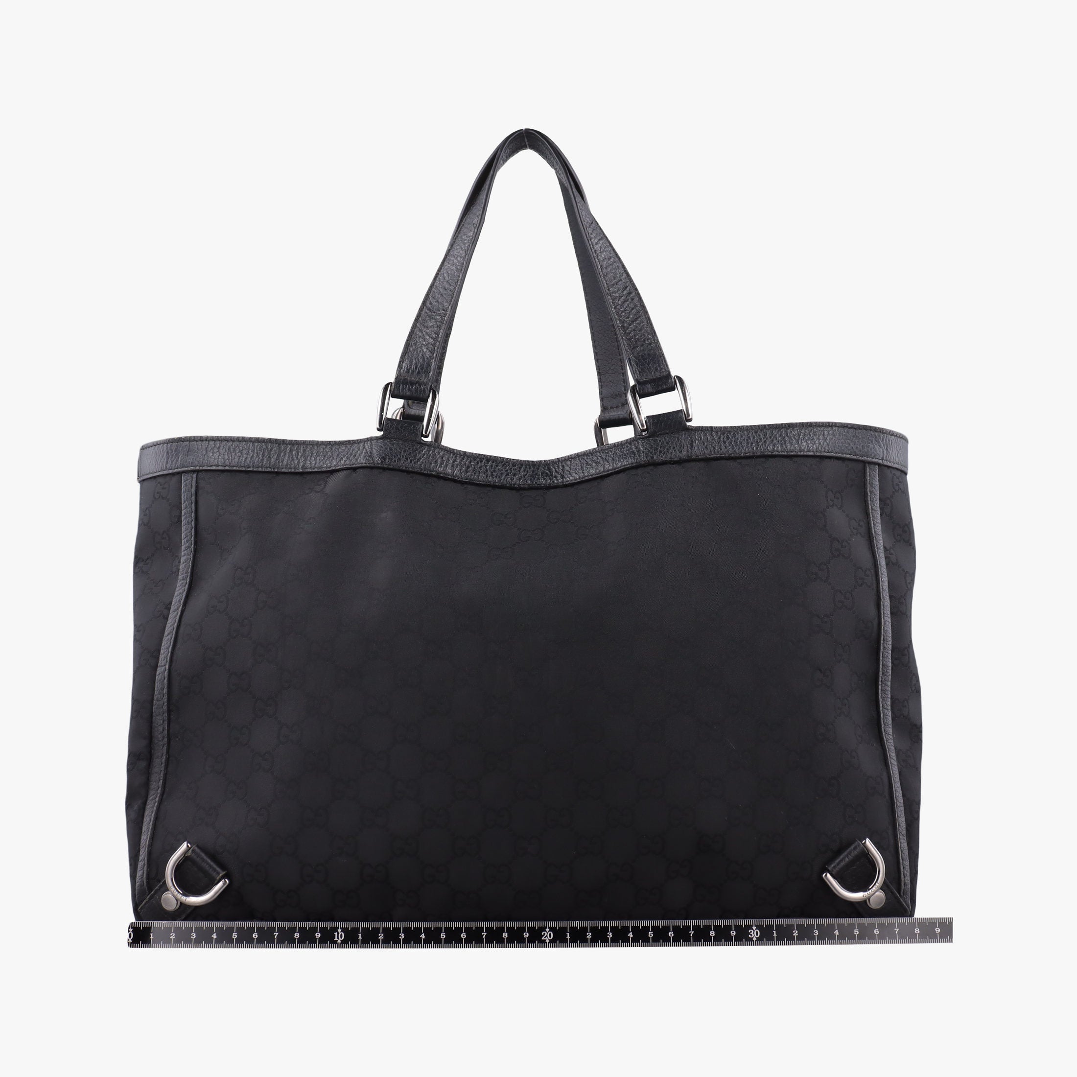 Abbey Black Canvas × Leather 293580 H011608127アビー ブラック キャンバス x レザー 293580 H011608127
