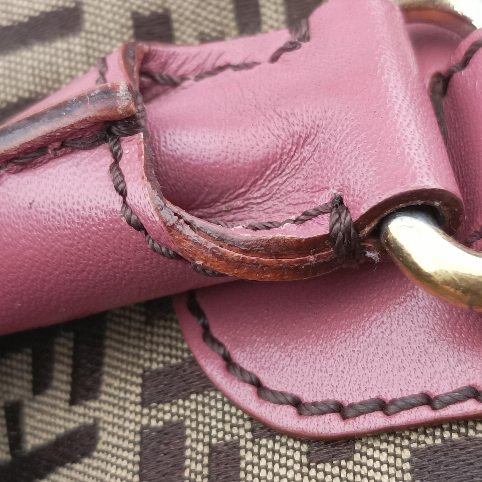 Zucchino Brown×Pink Canvas×Leather 8BH139 2321-8BH139.LXT-059ズッキーノ ブラウン×ピンク キャンバス×レザー 8BH139 2321-8BH139.LXT-059