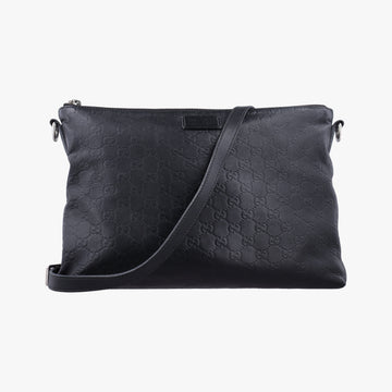 GG Imprime messenger Black Leather 473882 D021955082インプリメ メッセンジャー ブラック レザー 473882 D021955082