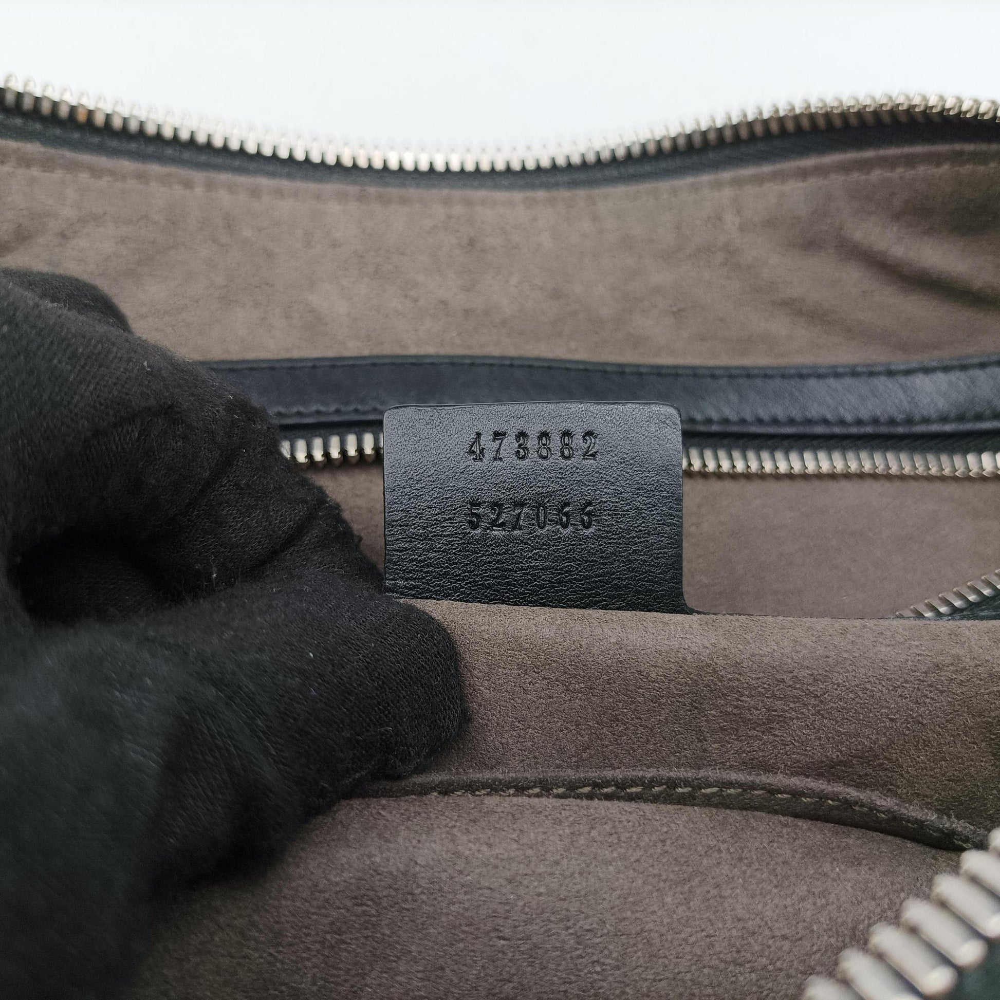 GG Imprime messenger Black Leather 473882 D021955082インプリメ メッセンジャー ブラック レザー 473882 D021955082