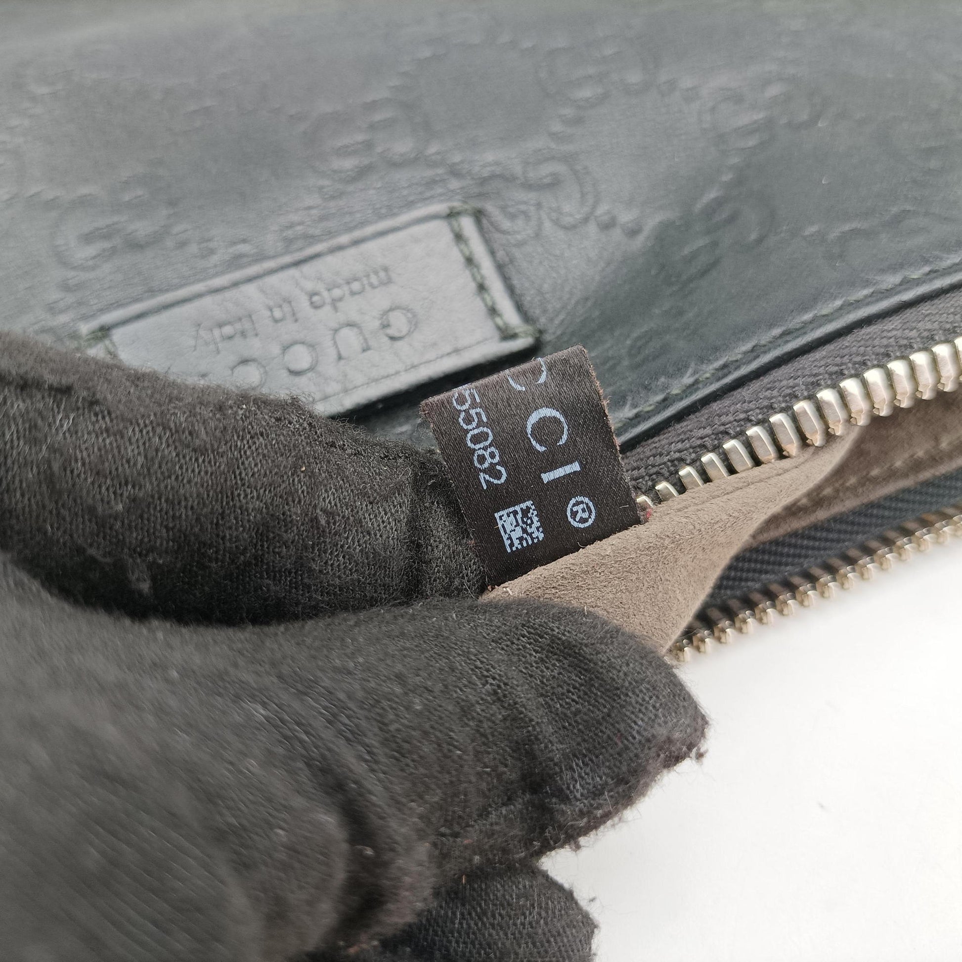 GG Imprime messenger Black Leather 473882 D021955082インプリメ メッセンジャー ブラック レザー 473882 D021955082
