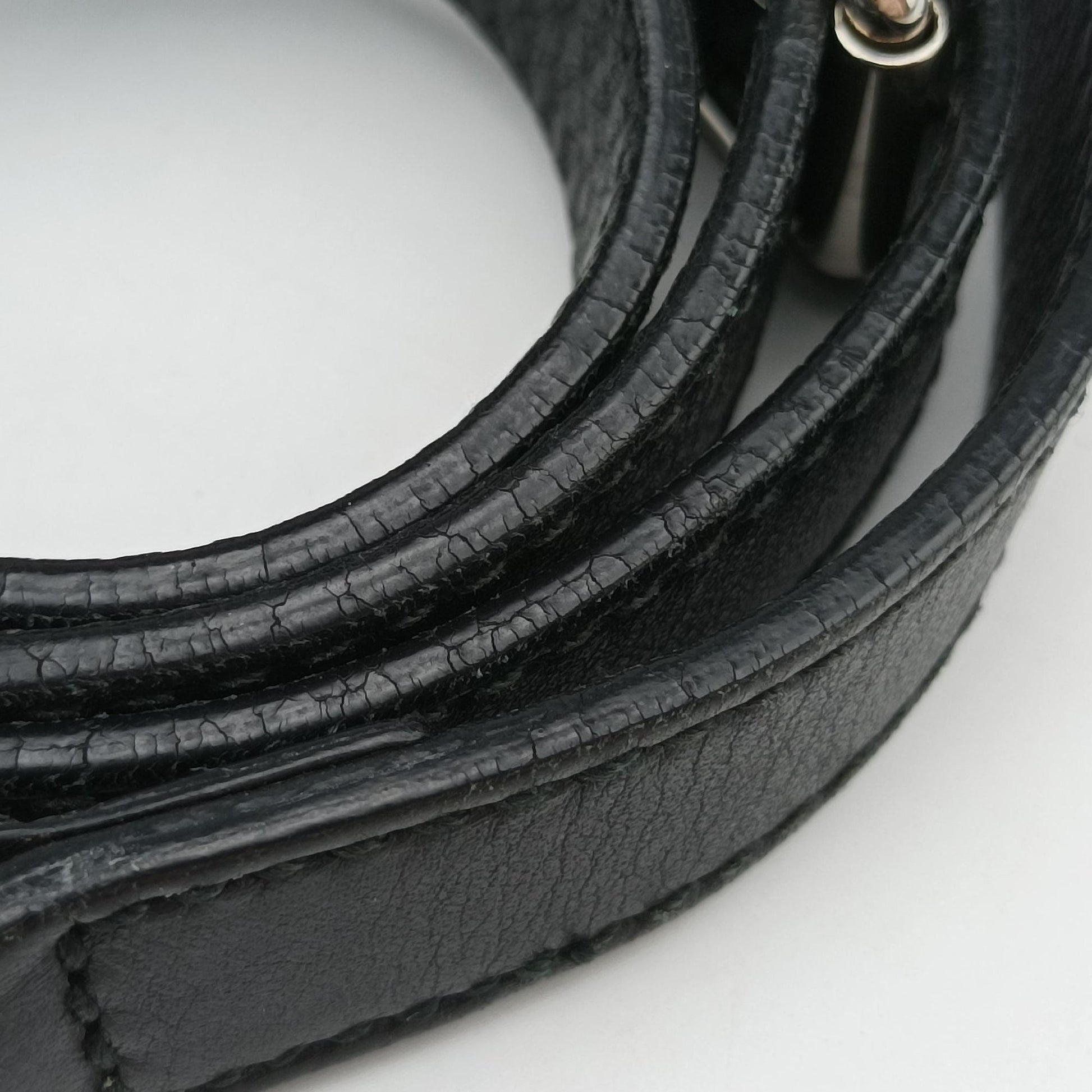 GG Imprime messenger Black Leather 473882 D021955082インプリメ メッセンジャー ブラック レザー 473882 D021955082