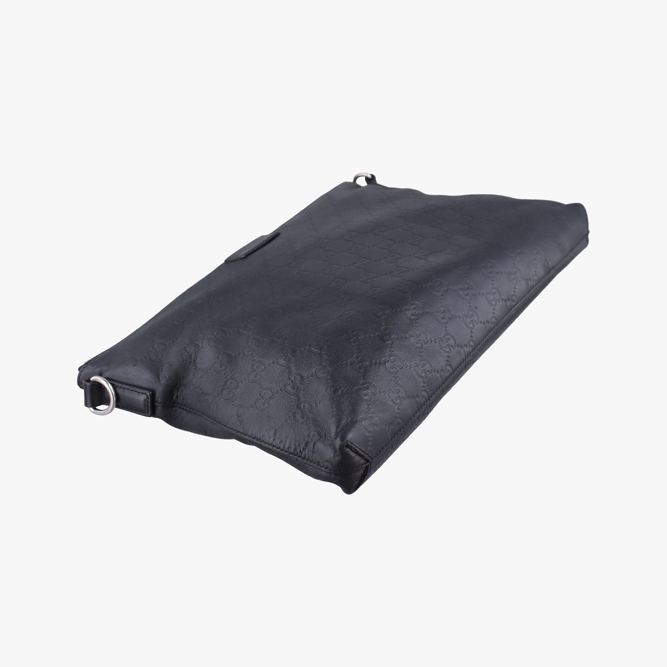 GG Imprime messenger Black Leather 473882 D021955082インプリメ メッセンジャー ブラック レザー 473882 D021955082