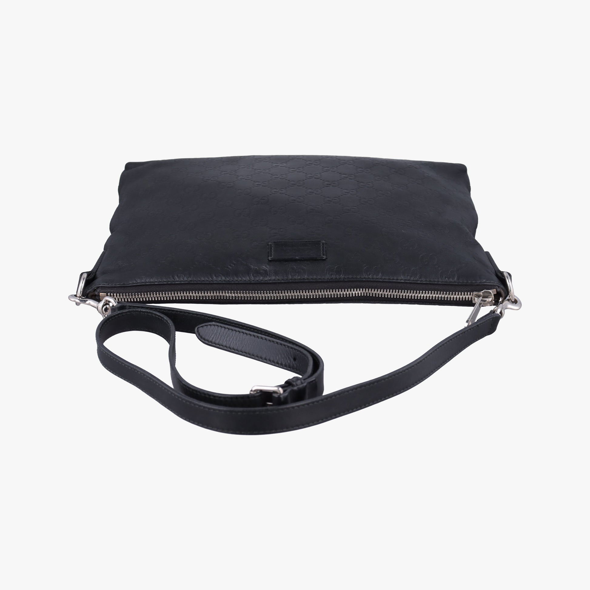 GG Imprime messenger Black Leather 473882 D021955082インプリメ メッセンジャー ブラック レザー 473882 D021955082