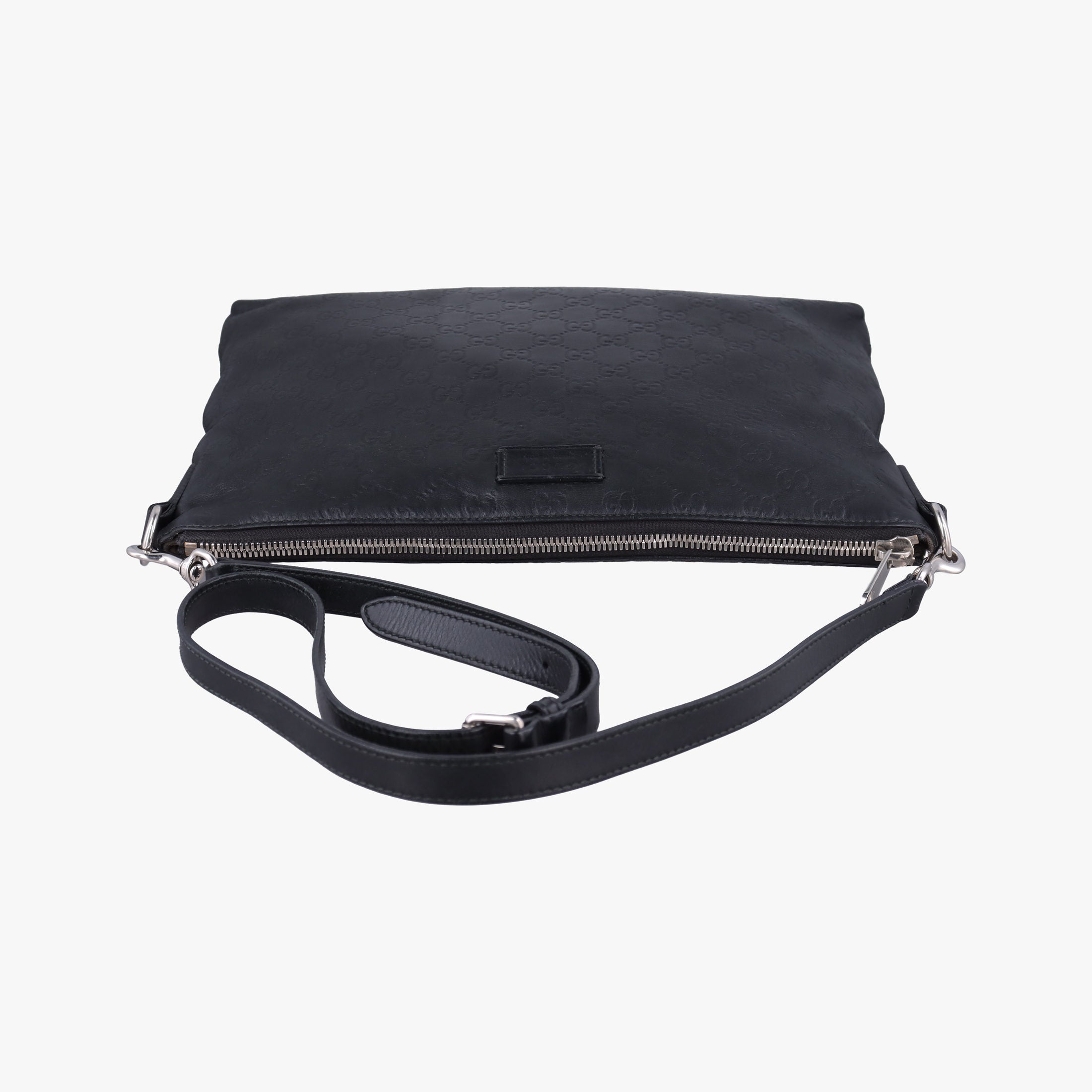 GG Imprime messenger Black Leather 473882 D021955082インプリメ メッセンジャー ブラック レザー 473882 D021955082