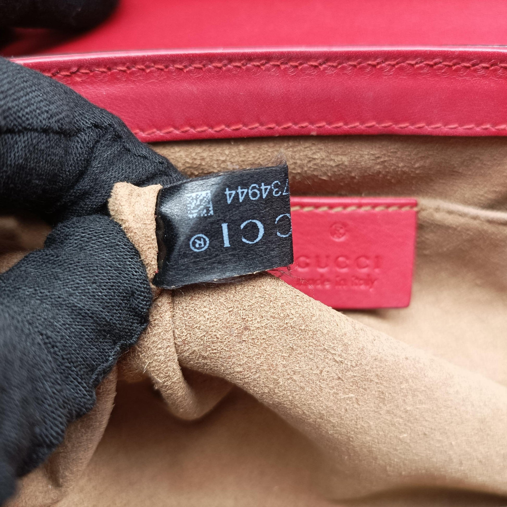 Padlock Beige×red×pink PVC coated canvas×Leather 409487 D020734944パドロック ベージュ×レッド×ピンク PVCコーティングキャンバス×レザー 409487 D020734944