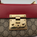 Padlock Beige×red×pink PVC coated canvas×Leather 409487 D020734944パドロック ベージュ×レッド×ピンク PVCコーティングキャンバス×レザー 409487 D020734944