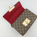 Padlock Beige×red×pink PVC coated canvas×Leather 409487 D020734944パドロック ベージュ×レッド×ピンク PVCコーティングキャンバス×レザー 409487 D020734944