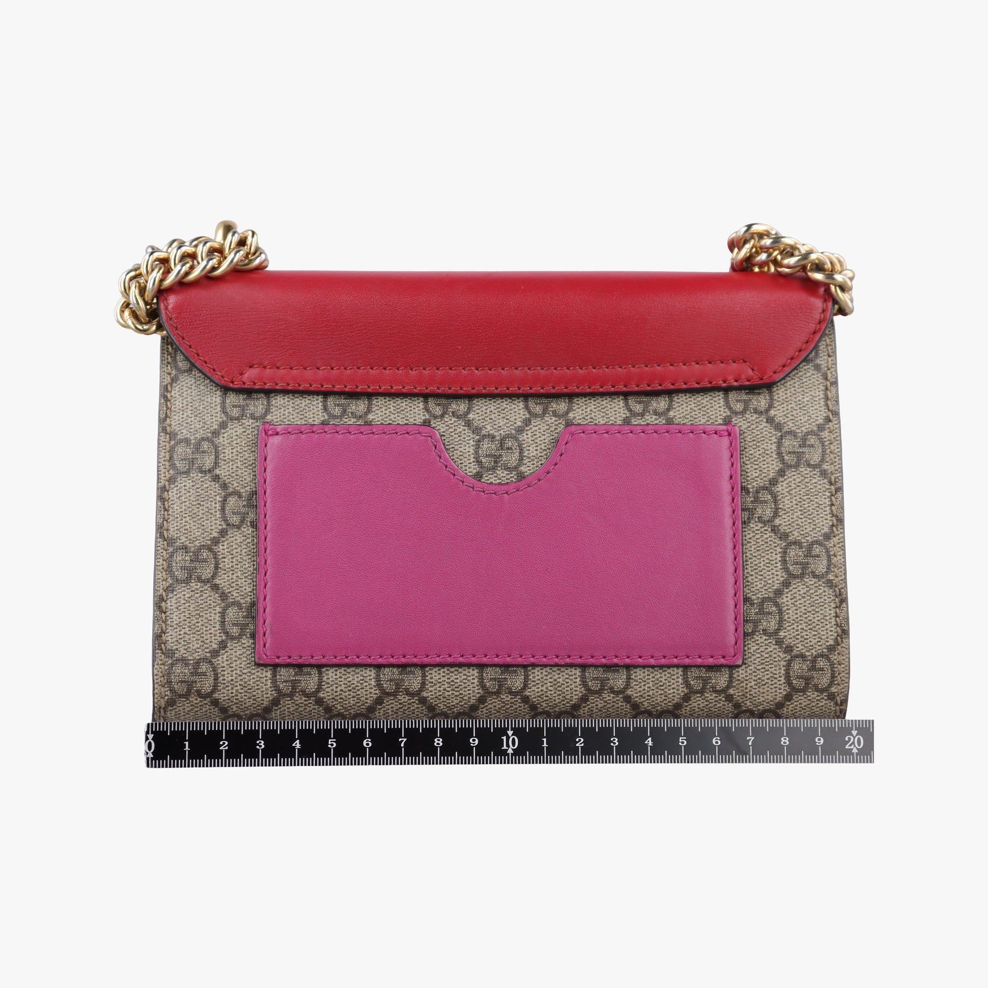 Padlock Beige×red×pink PVC coated canvas×Leather 409487 D020734944パドロック ベージュ×レッド×ピンク PVCコーティングキャンバス×レザー 409487 D020734944