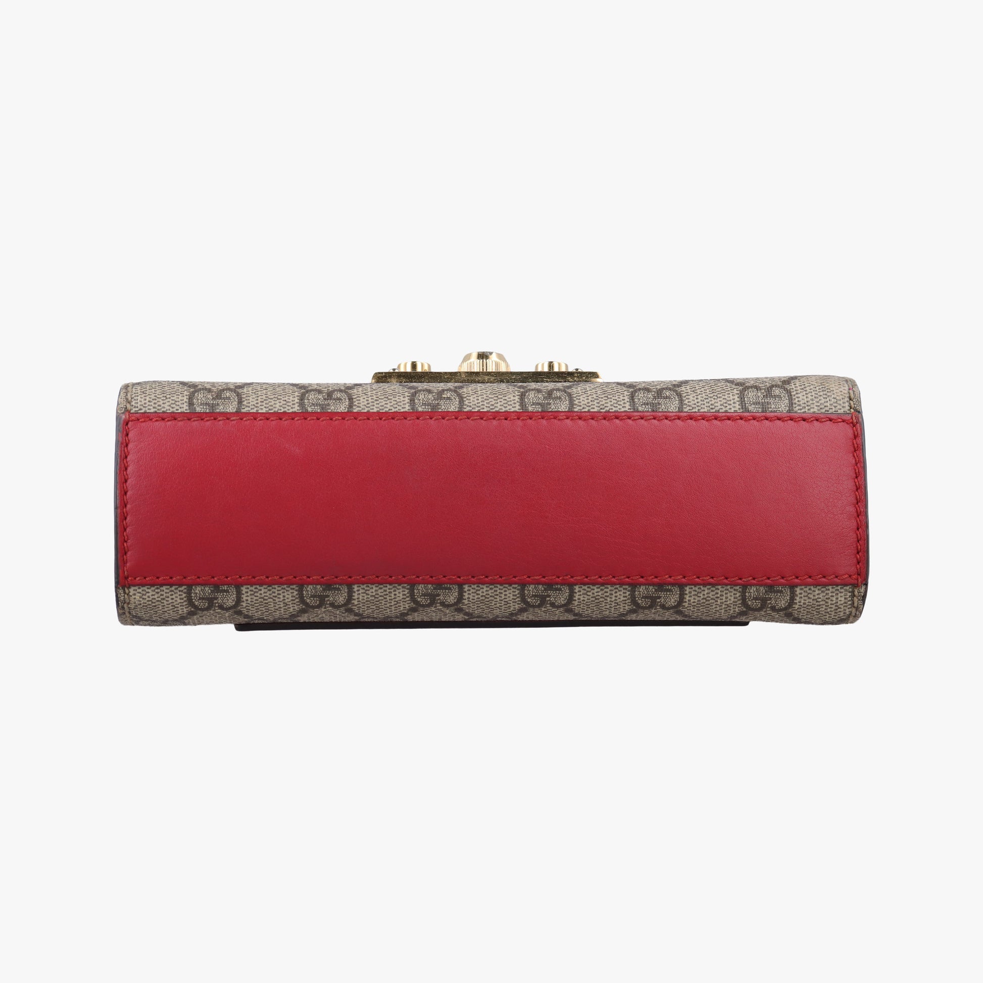Padlock Beige×red×pink PVC coated canvas×Leather 409487 D020734944パドロック ベージュ×レッド×ピンク PVCコーティングキャンバス×レザー 409487 D020734944