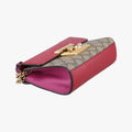 Padlock Beige×red×pink PVC coated canvas×Leather 409487 D020734944パドロック ベージュ×レッド×ピンク PVCコーティングキャンバス×レザー 409487 D020734944