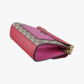 Padlock Beige×red×pink PVC coated canvas×Leather 409487 D020734944パドロック ベージュ×レッド×ピンク PVCコーティングキャンバス×レザー 409487 D020734944