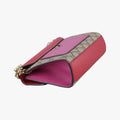 Padlock Beige×red×pink PVC coated canvas×Leather 409487 D020734944パドロック ベージュ×レッド×ピンク PVCコーティングキャンバス×レザー 409487 D020734944