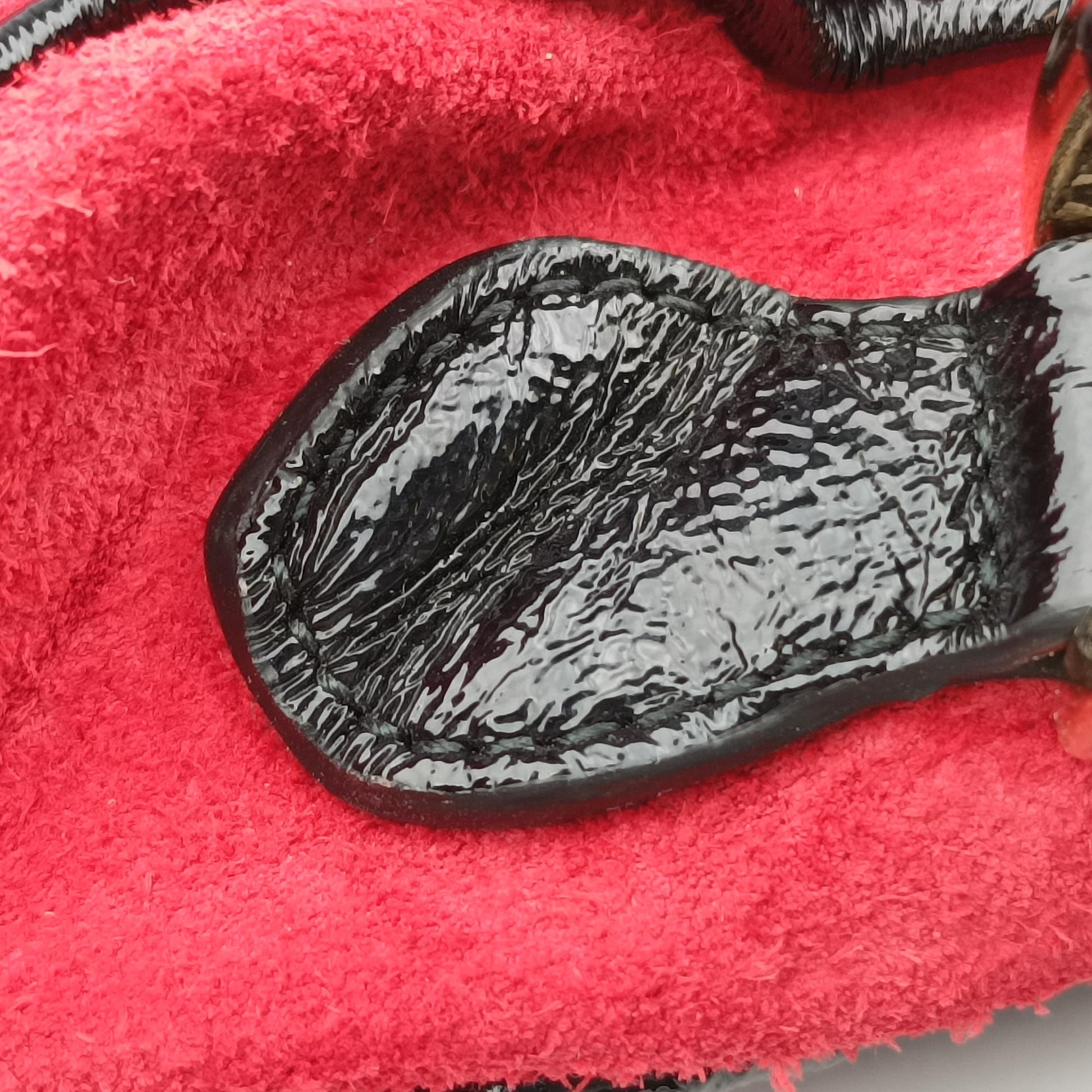 OPHIDIA Black×red suede×Patent Leather 517350 オフィディア ブラック×レッド スエード×パテント 517350 
