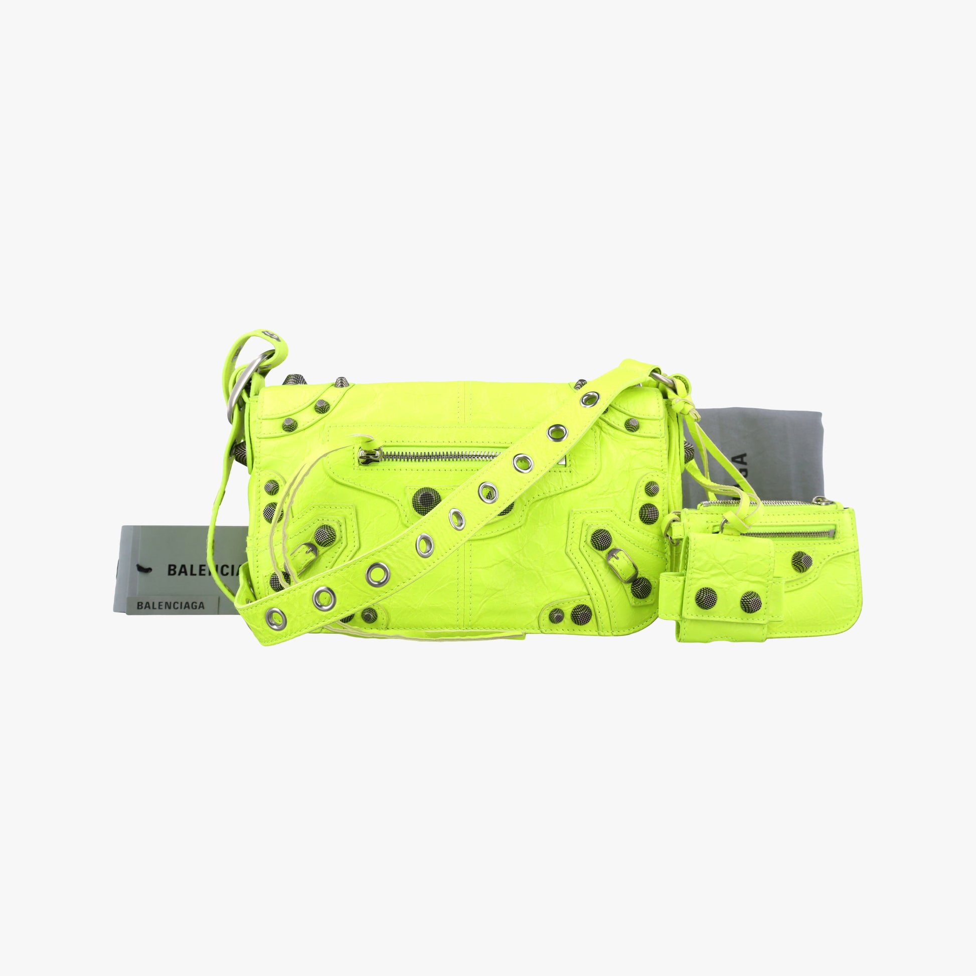 Le Cagole Neon Yellow  lambskin 719082.7206.P.568024ルカゴール ネオンイエロー ラムスキン 719082.7206.P.568024