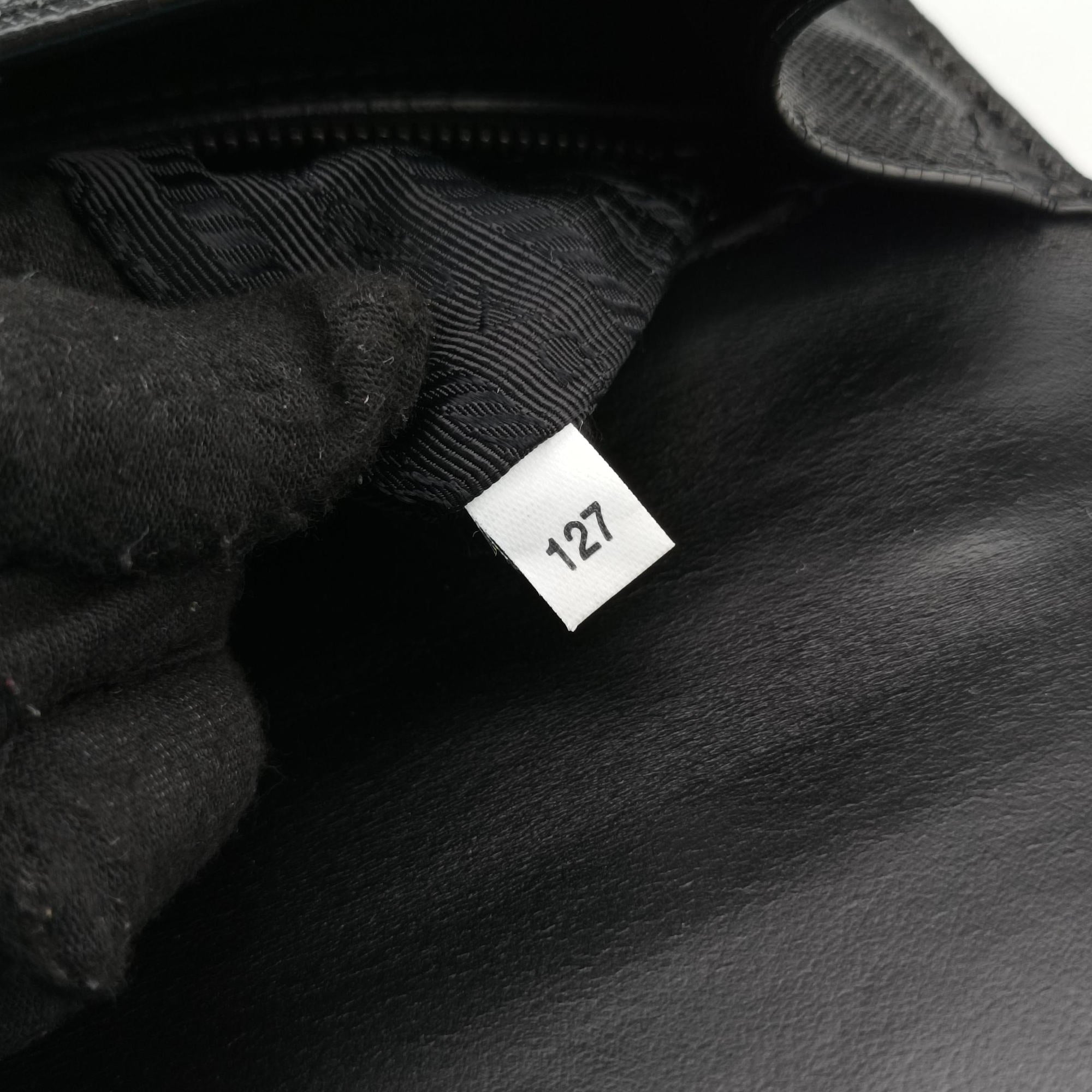 Sound Lock Black SAFFIANO Leather 1BD034 127サウンド ロック ブラック サフィアーノレザー 1BD034 127