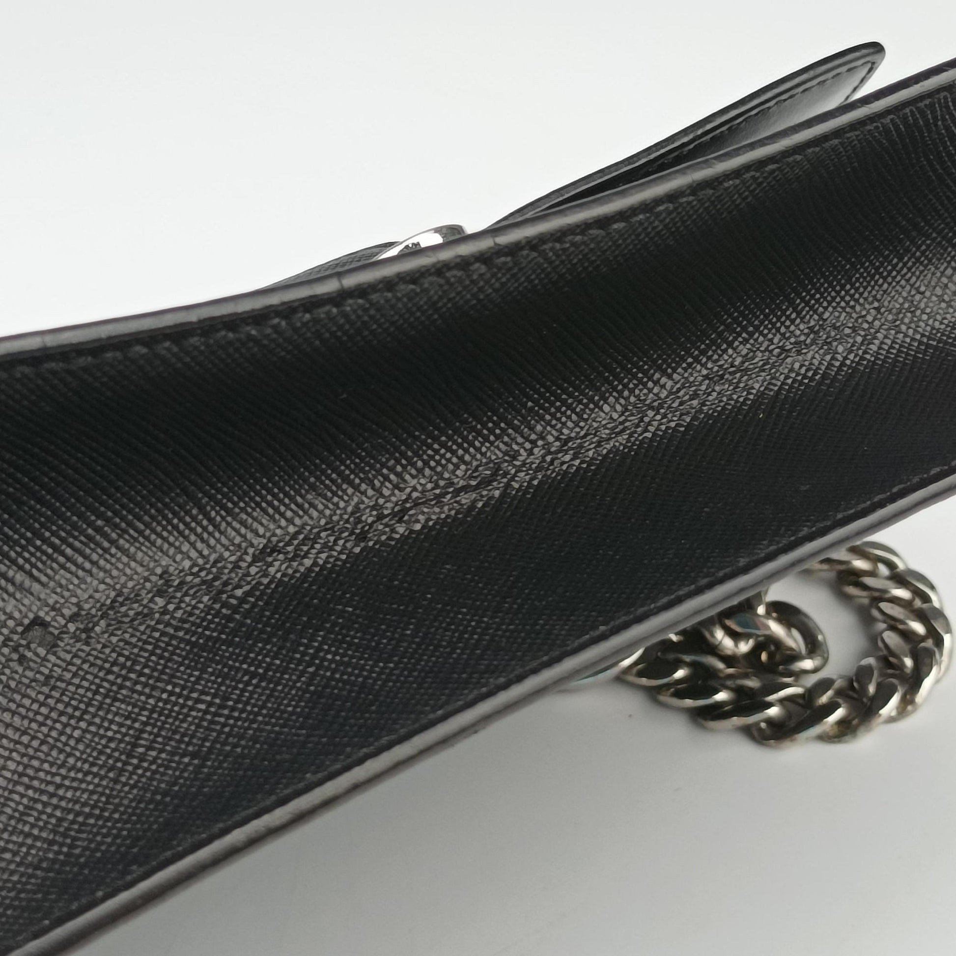 Sound Lock Black SAFFIANO Leather 1BD034 127サウンド ロック ブラック サフィアーノレザー 1BD034 127