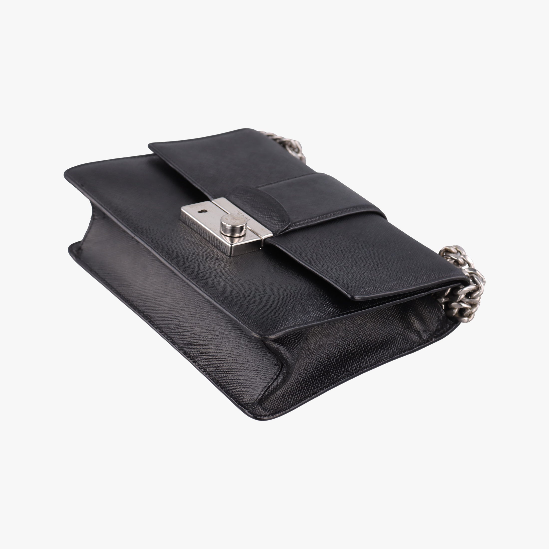 Sound Lock Black SAFFIANO Leather 1BD034 127サウンド ロック ブラック サフィアーノレザー 1BD034 127