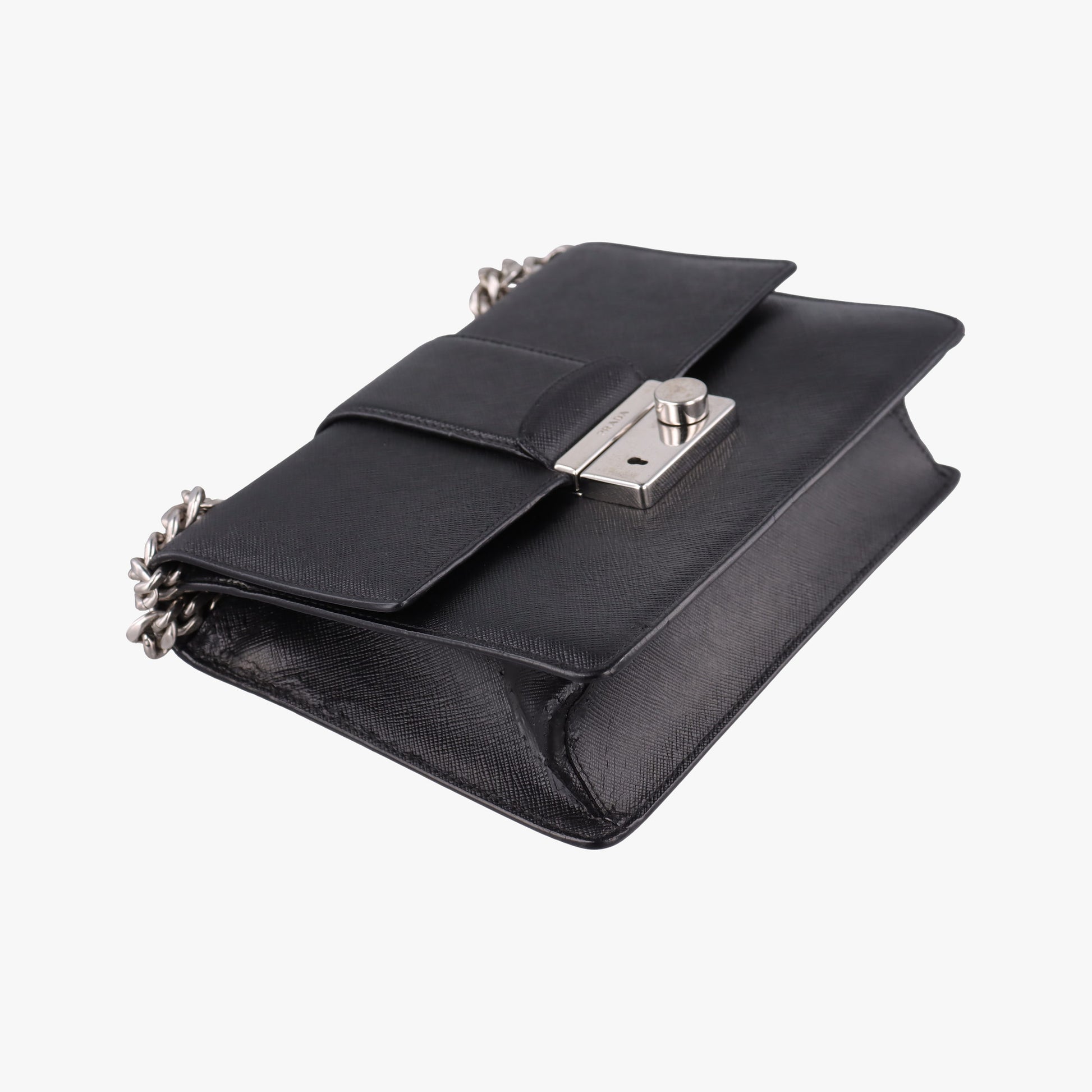 Sound Lock Black SAFFIANO Leather 1BD034 127サウンド ロック ブラック サフィアーノレザー 1BD034 127