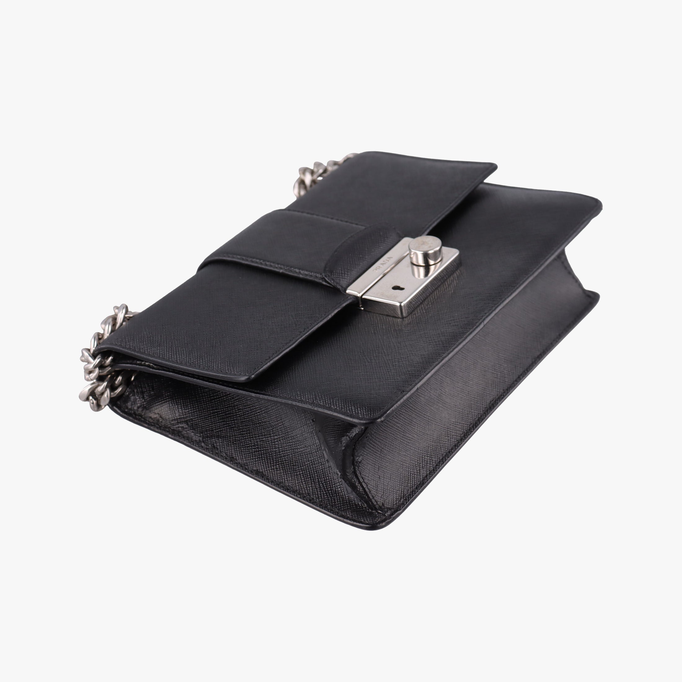 Sound Lock Black SAFFIANO Leather 1BD034 127サウンド ロック ブラック サフィアーノレザー 1BD034 127