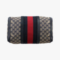 Sherry Line Navy×red×beige canvas×leather 247205 C010717921シェリーライン ネイビー×レッド×ベージュ キャンバス×レザー 247205 C010717921