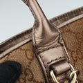 Heart Bit charm Golden×Brown canvas×leather 269955 C010146790ハートビット チャーム ゴールド×ブラウン キャンバス×レザー 269955 C010146790