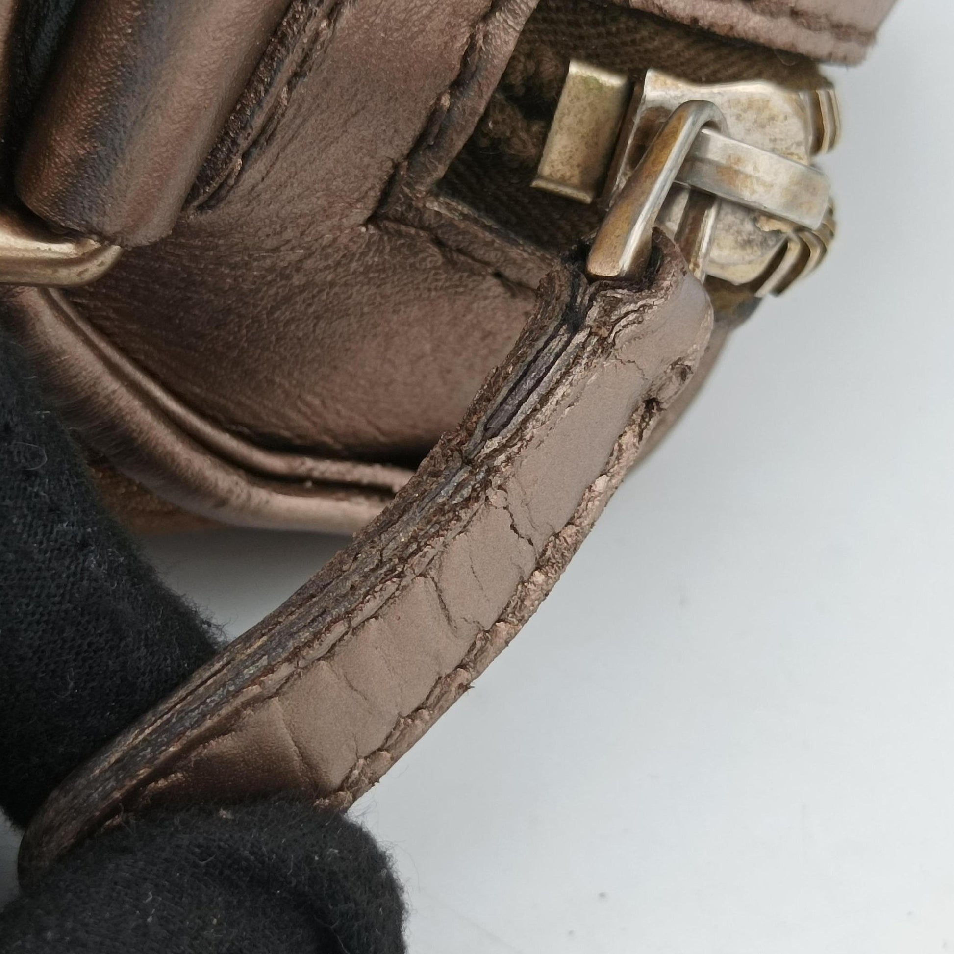 Heart Bit charm Golden×Brown canvas×leather 269955 C010146790ハートビット チャーム ゴールド×ブラウン キャンバス×レザー 269955 C010146790