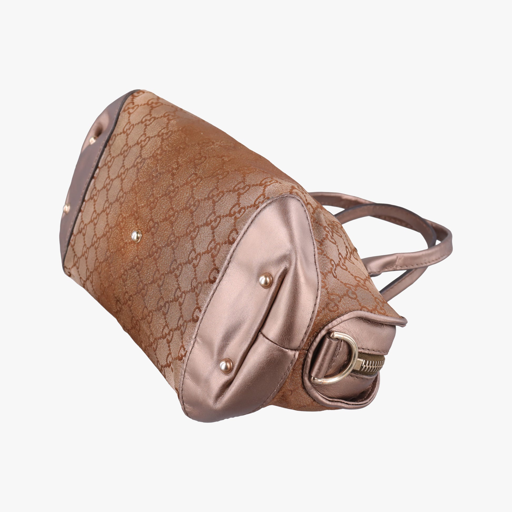Heart Bit charm Golden×Brown canvas×leather 269955 C010146790ハートビット チャーム ゴールド×ブラウン キャンバス×レザー 269955 C010146790