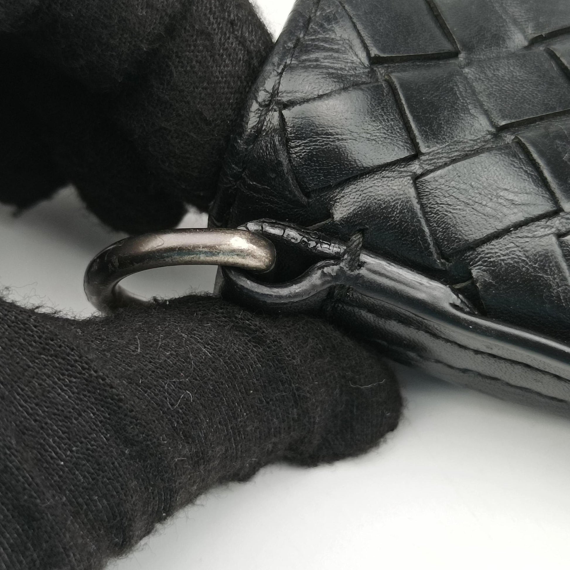 Intrecciato Black lambskin B02501996Fイントレチャート ブラック ラムスキン B02501996F