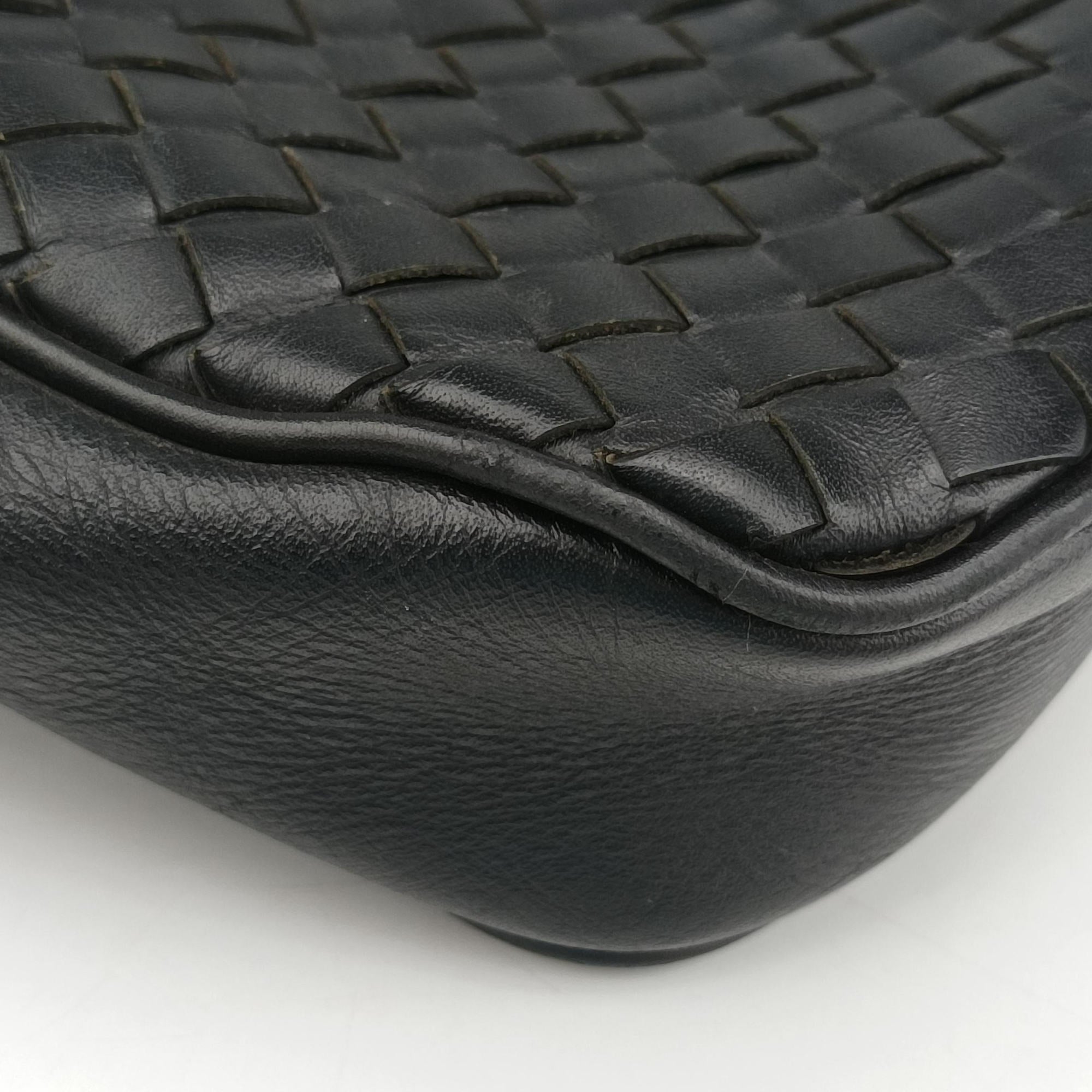 Intrecciato Black lambskin B07184451Dイントレチャート ブラック ラムスキン B07184451D