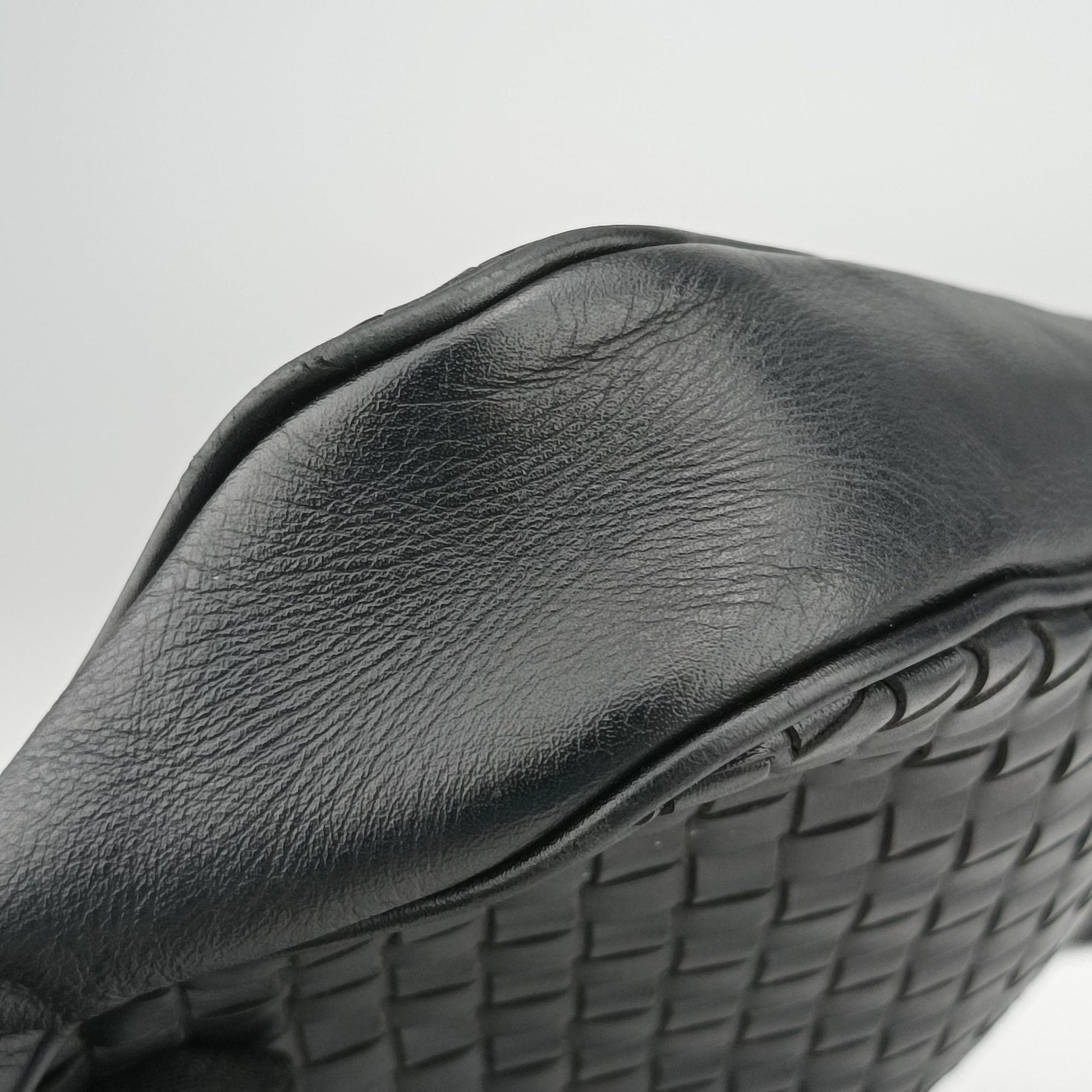 Intrecciato Black lambskin B07184451Dイントレチャート ブラック ラムスキン B07184451D
